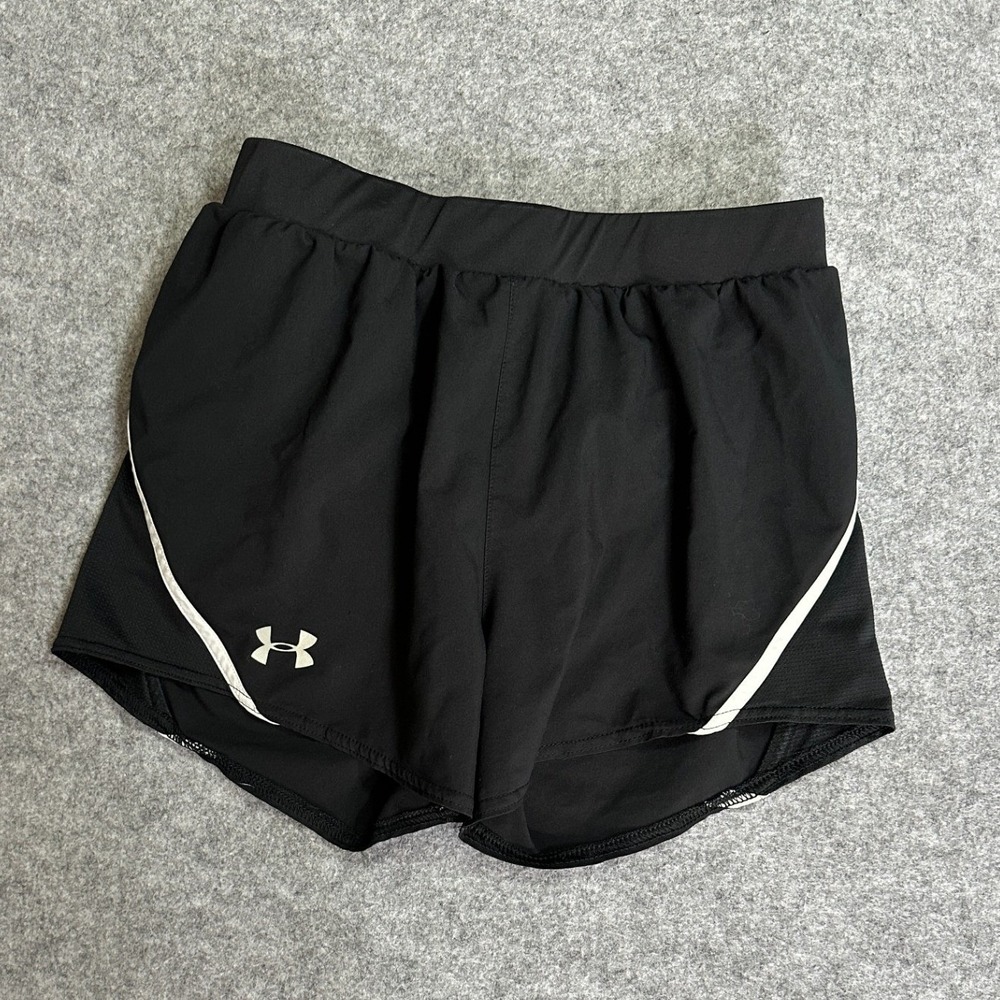 Under Armour Fly-By 2.0 Running Shorts XS Black HeatGear Mesh Panels